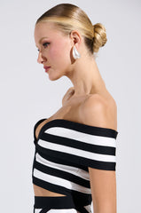 WAITING FOR YOU STRIPE BLOUSE