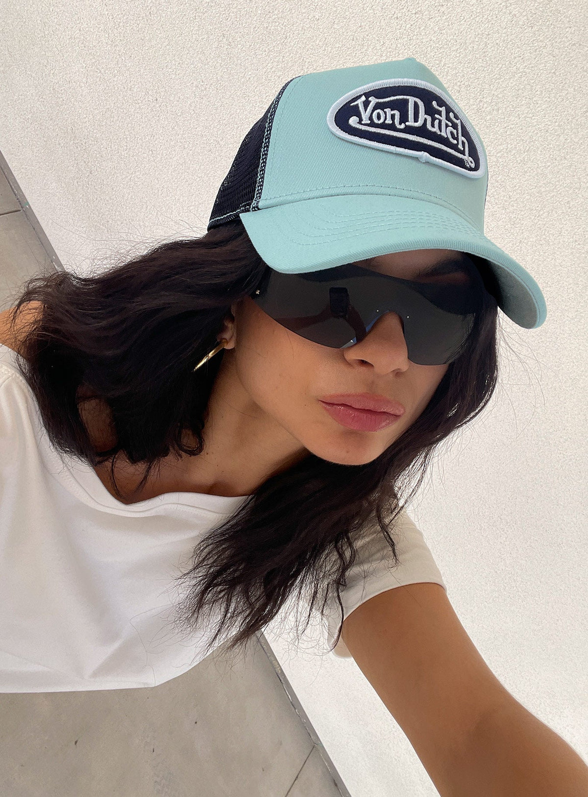 Von Dutch Staple Trucker Hat Blue
