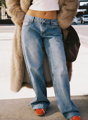 Sabryna Low Rise Straight Leg Jeans Blue