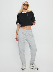 Ohio State Cropped Soccer Jersey Tee Black