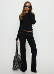 Kobee Jersey Flare Pants Black / Grey