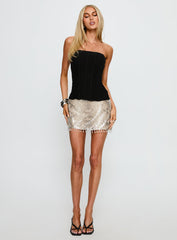 Taneka Strapless Corset Top Black