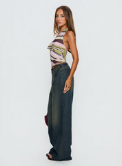Boxie Mid Rise Wide Leg Jeans Vintage Wash