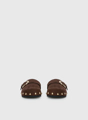 Way Life Goes Stud Detail Clogs Chocolate