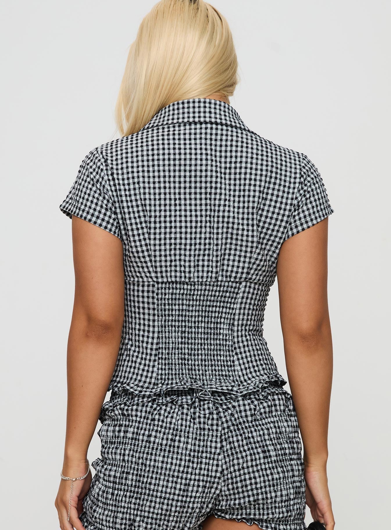 Covey Shirred Puff Sleeve Top Multi Petite