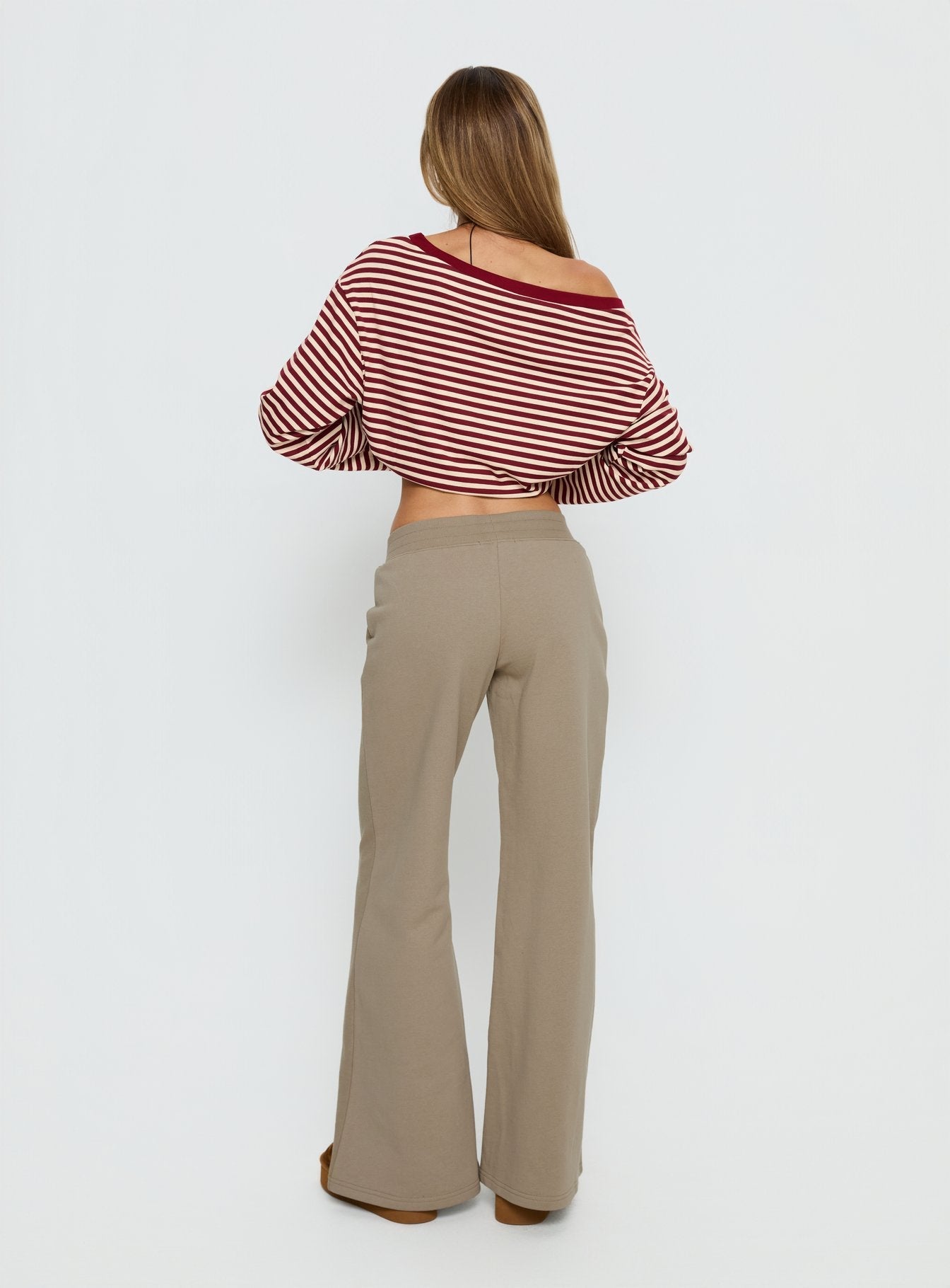 Summits Flared Track Pants Latte