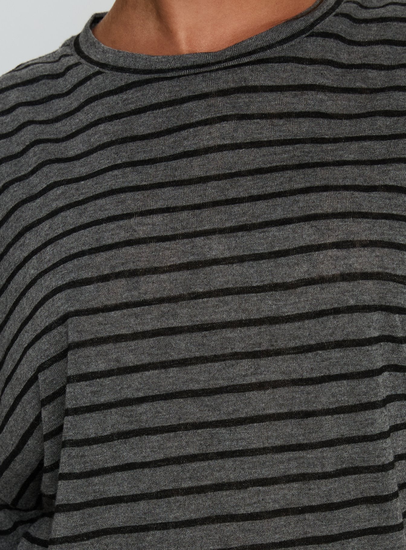 Zaydee Oversized Tee Grey / Black Stripe