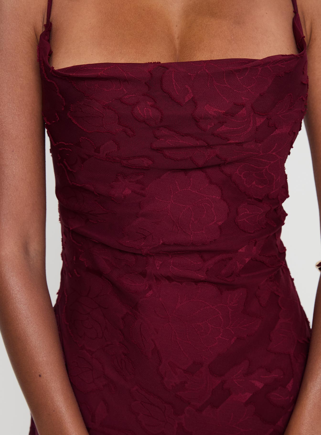 Celena Maxi Dress Burgundy Burnout Petite