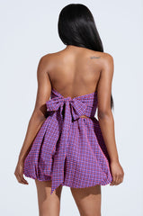 SOPHIA PLAID BUBBLE ROMPER