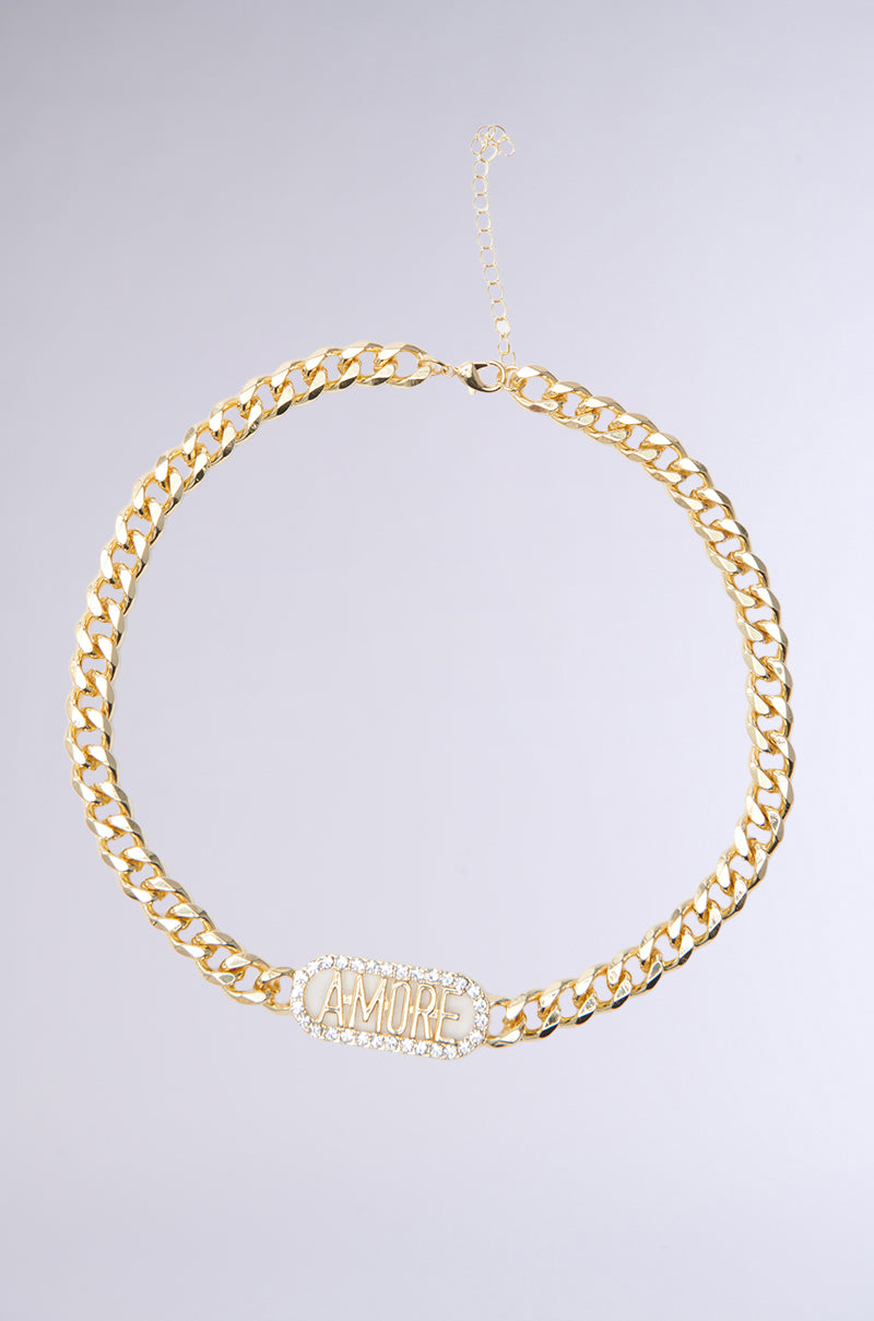 LOVE IS IN THE AIR NECKLACE IN GOLD