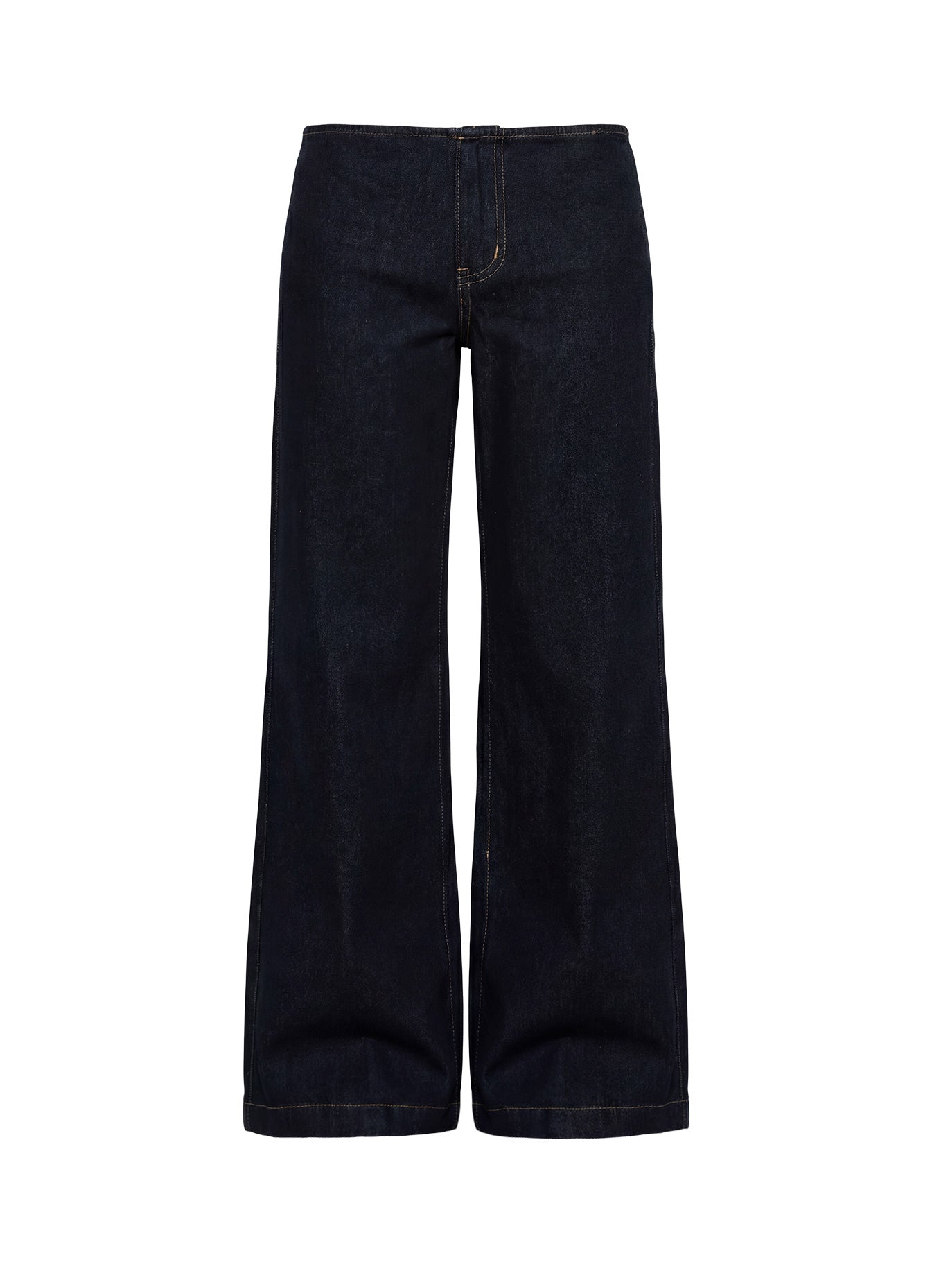 Buenos No Waist Low Rise Straight Leg Jeans Raw Denim