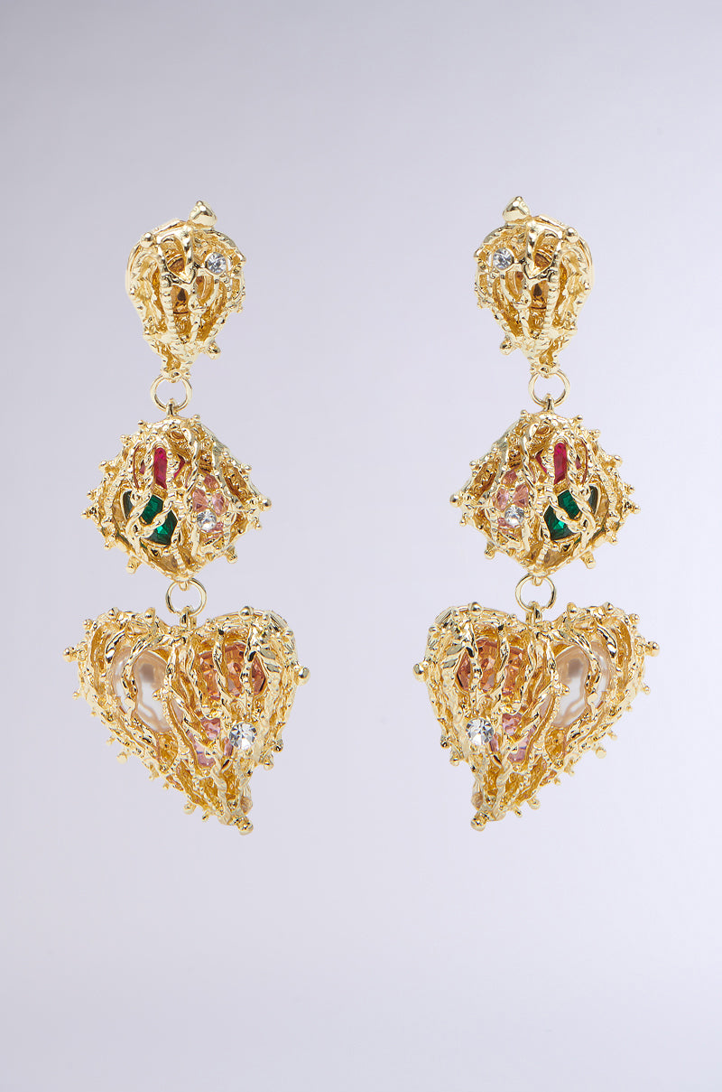 TAKE MY HEART DROP EARRING
