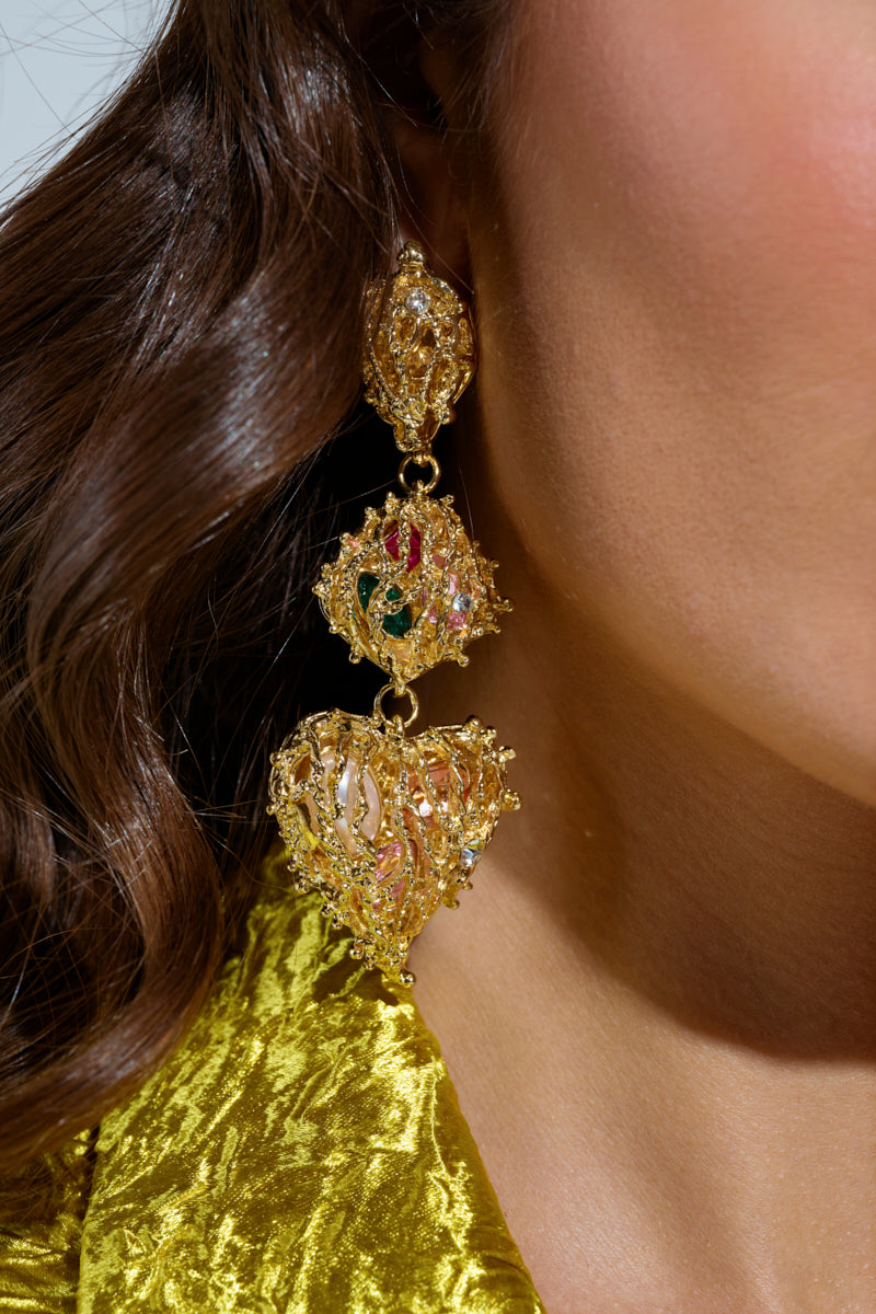 TAKE MY HEART DROP EARRING